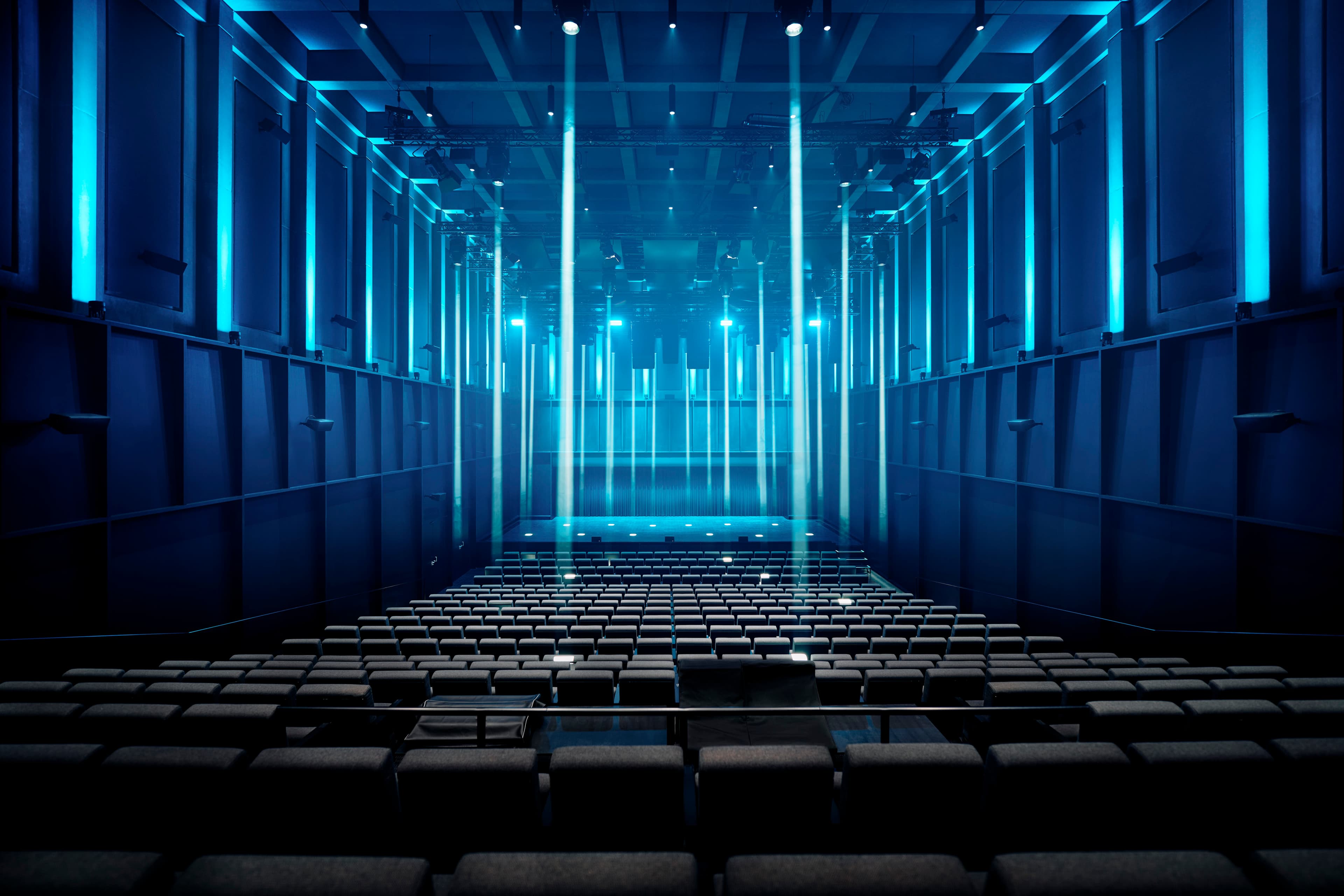 Interior view of the Elektra Tonquartier concert hall at Bergson.