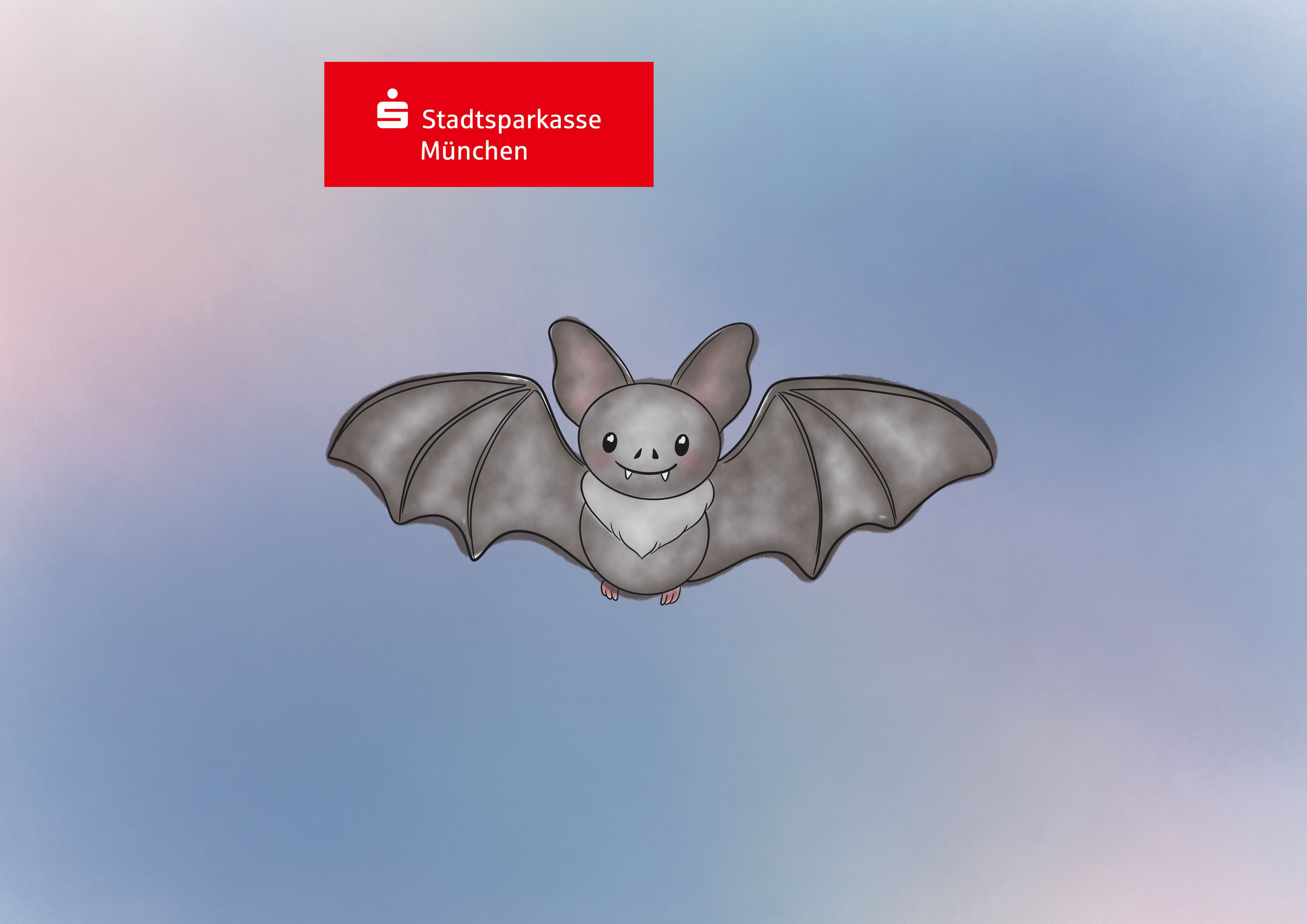 Illustrated promotional artwork for the children's concert Sarah und die Fledermaus at Bergson.