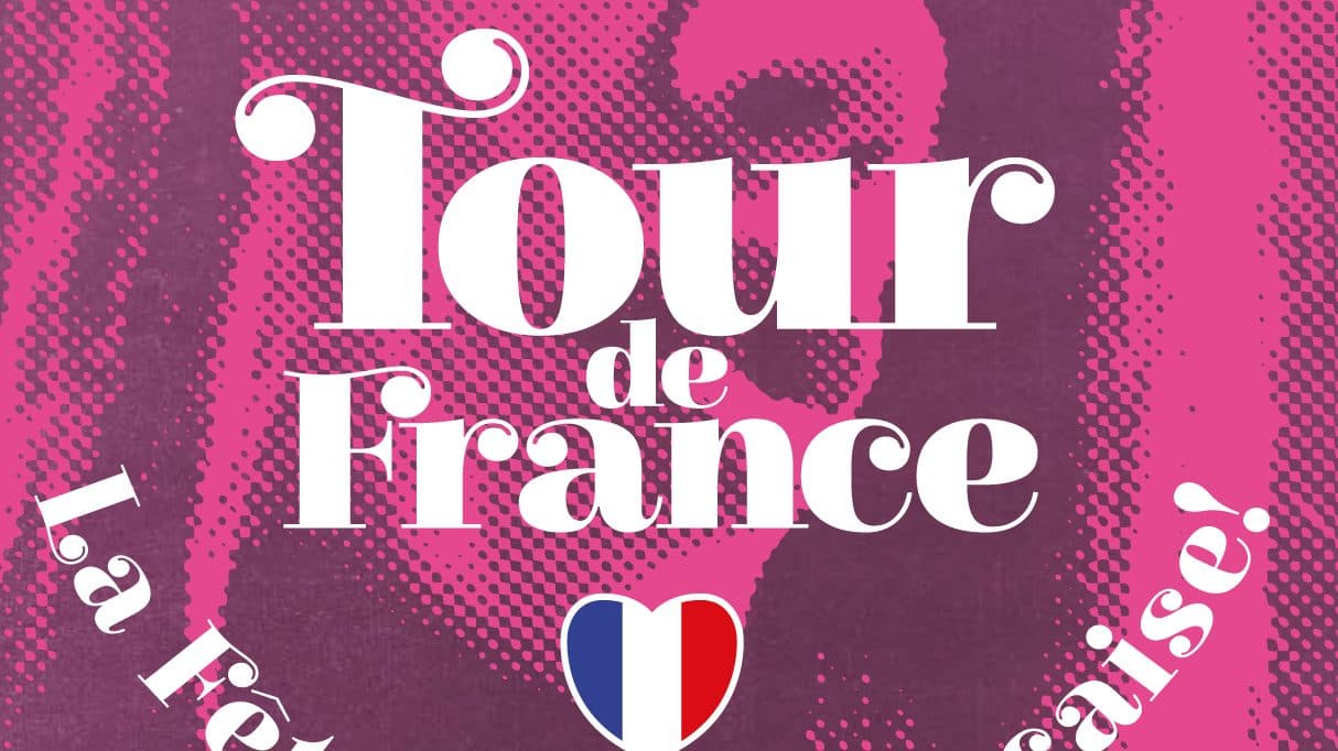 Graphic promoting the Tour De France French music night at Milla Club.