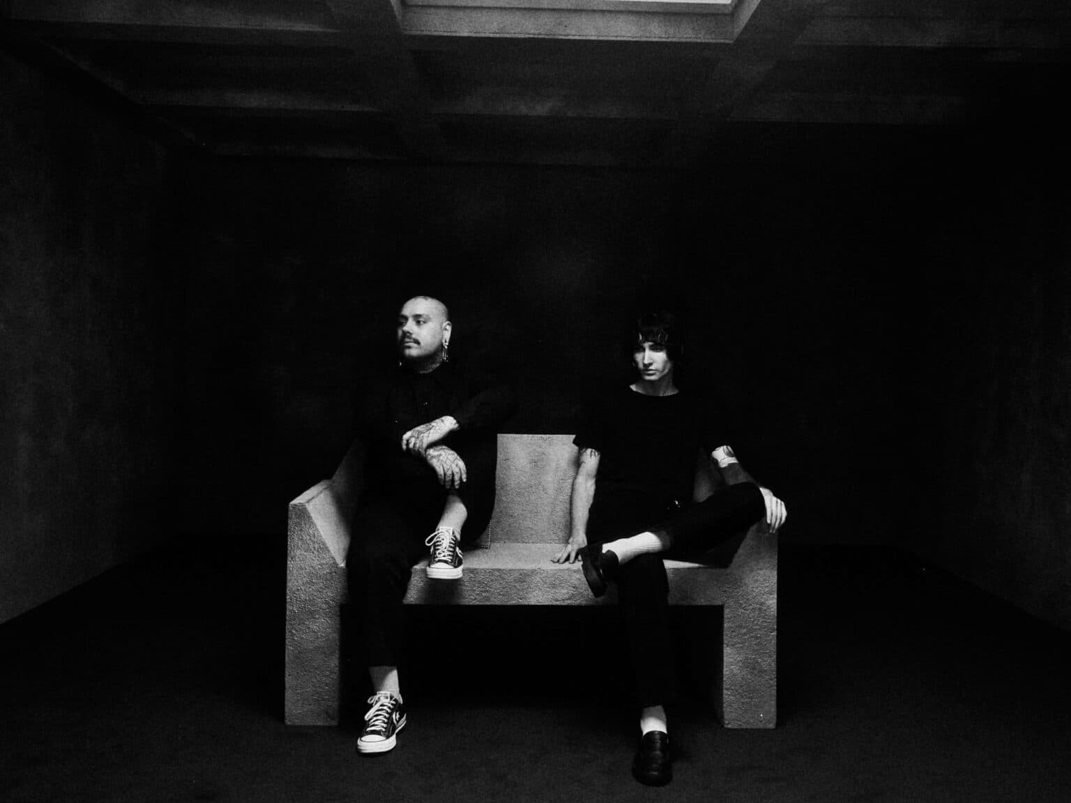 Promotional photo of the alt-metal duo sace6.