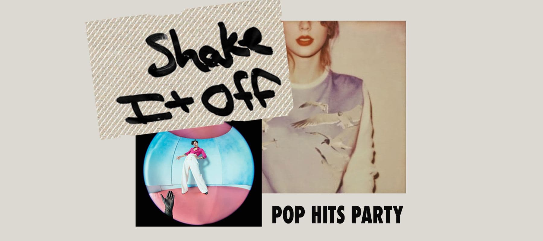 SHAKE IT OFF – POP PARTY event artwork from Strom.