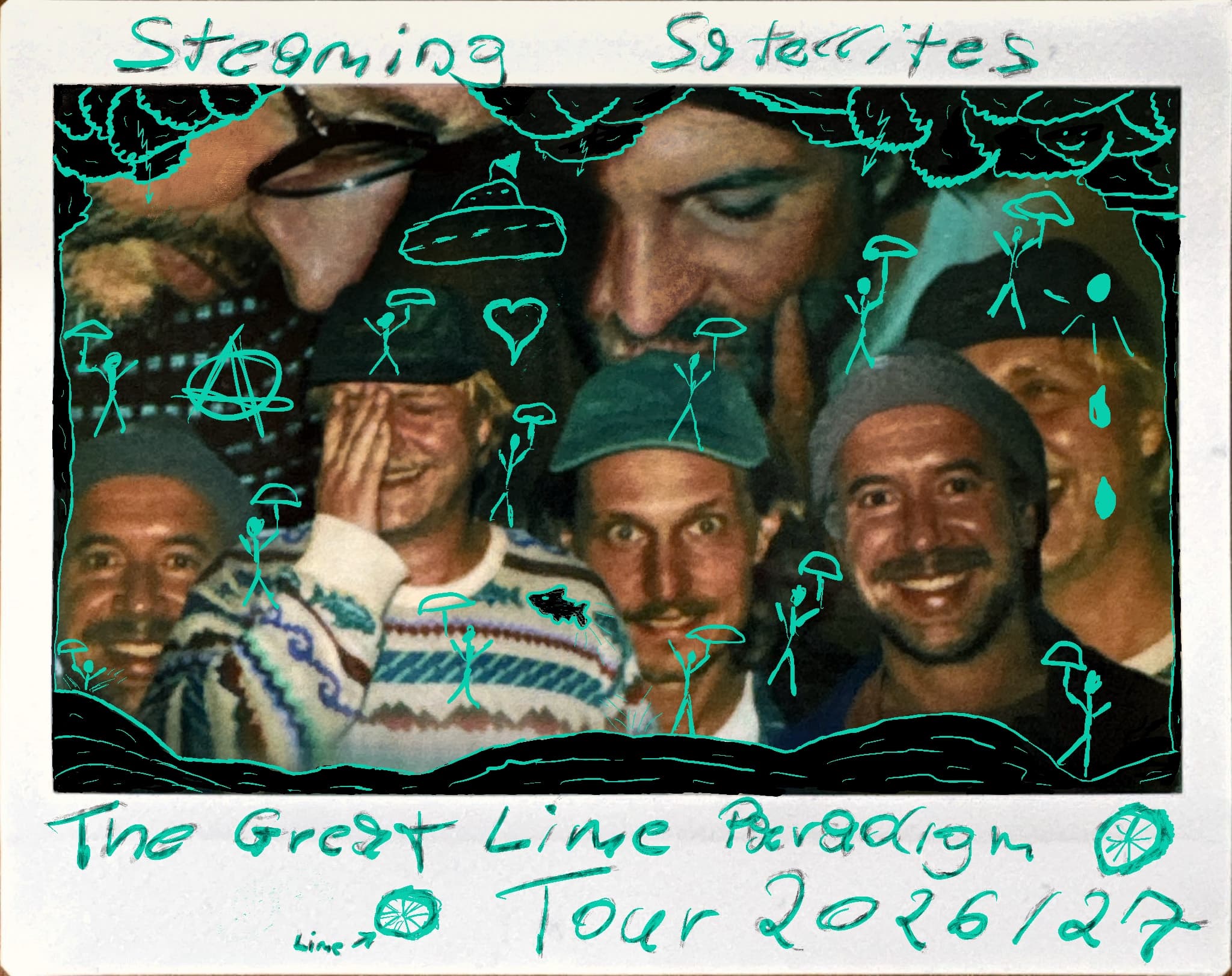 Promotional photo of the band Steaming Satellites.