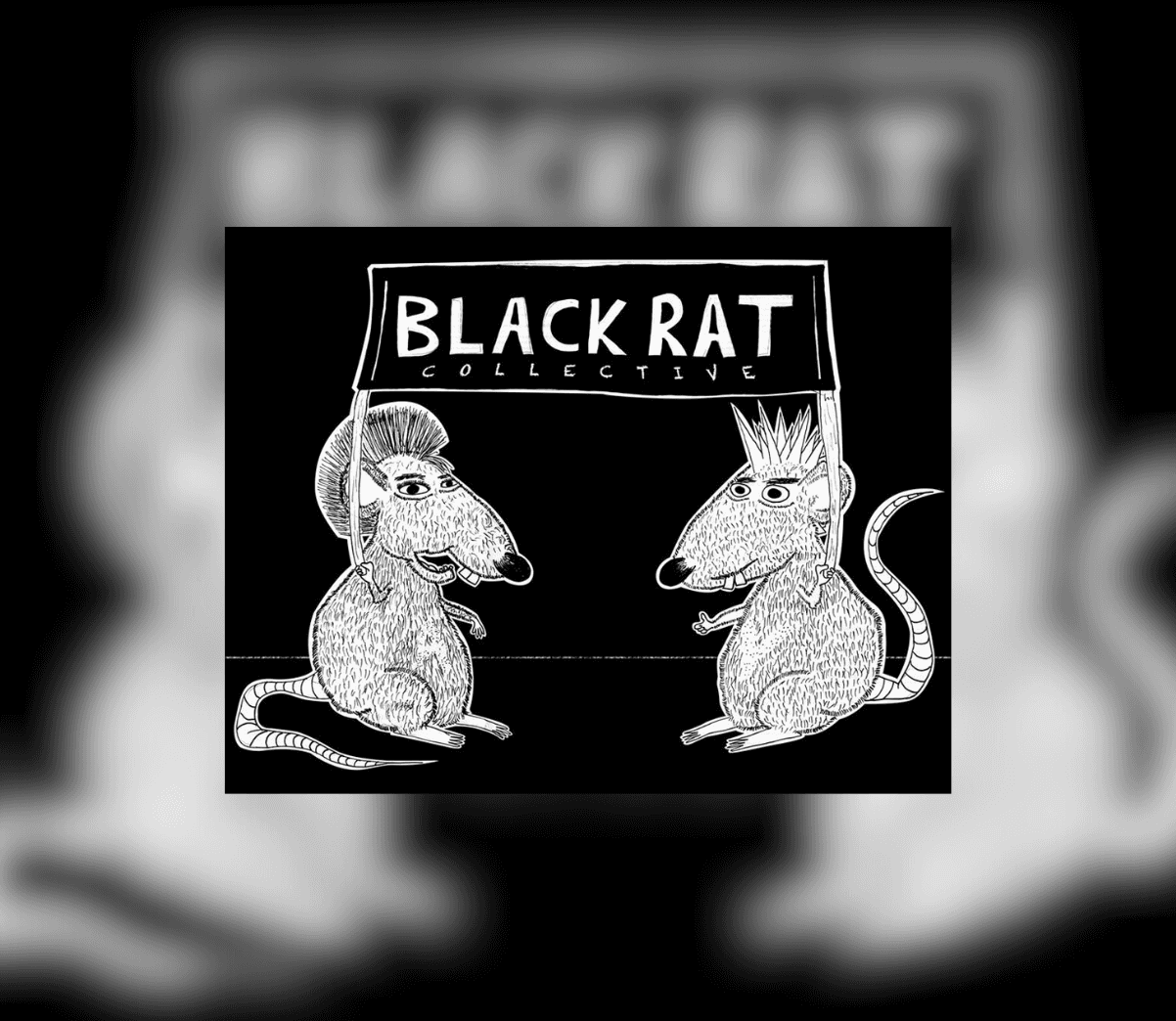 Black Rat Concerts artwork for the Feierwerk punk concert series