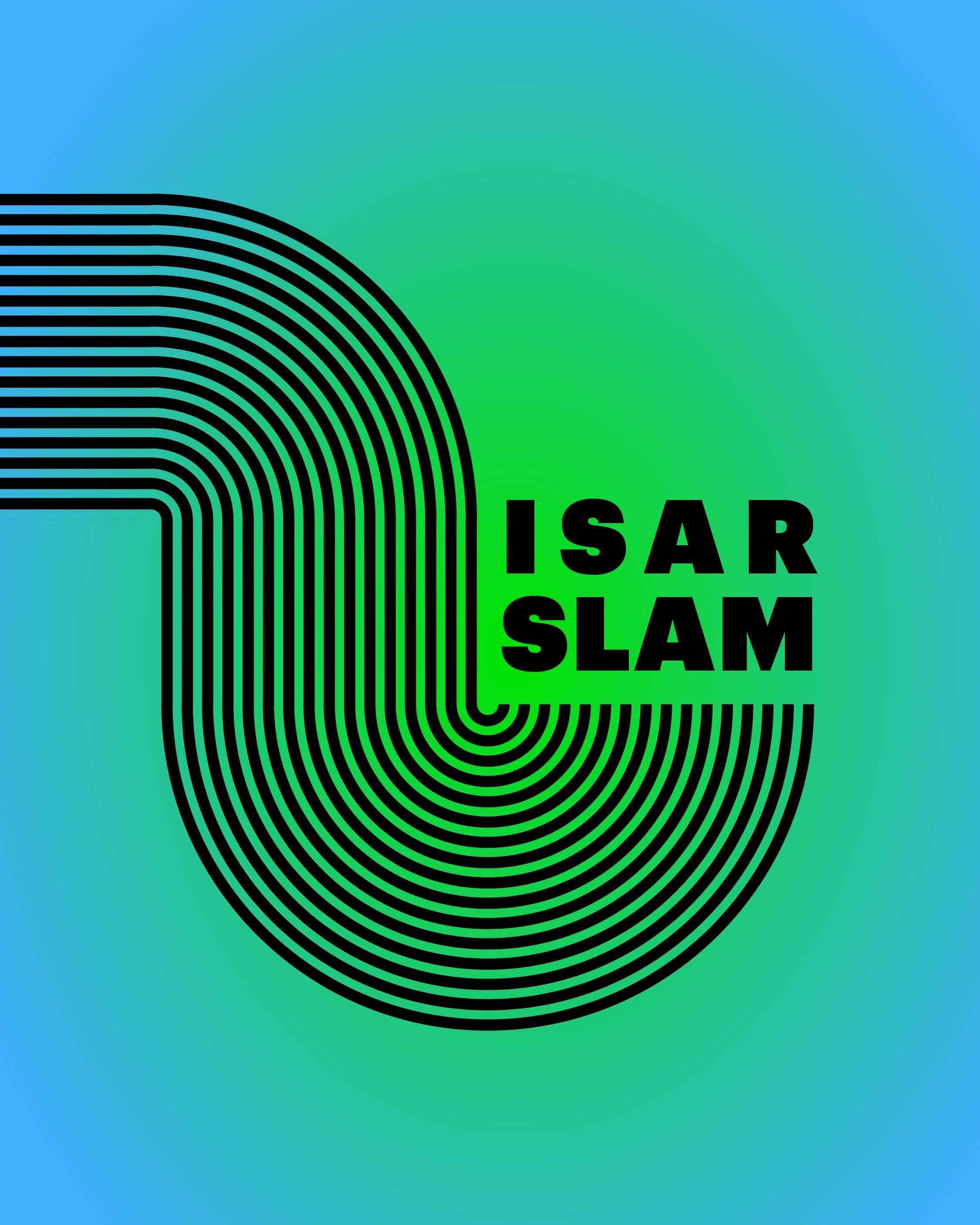 Isar Slam poetry slam event graphic in landscape format