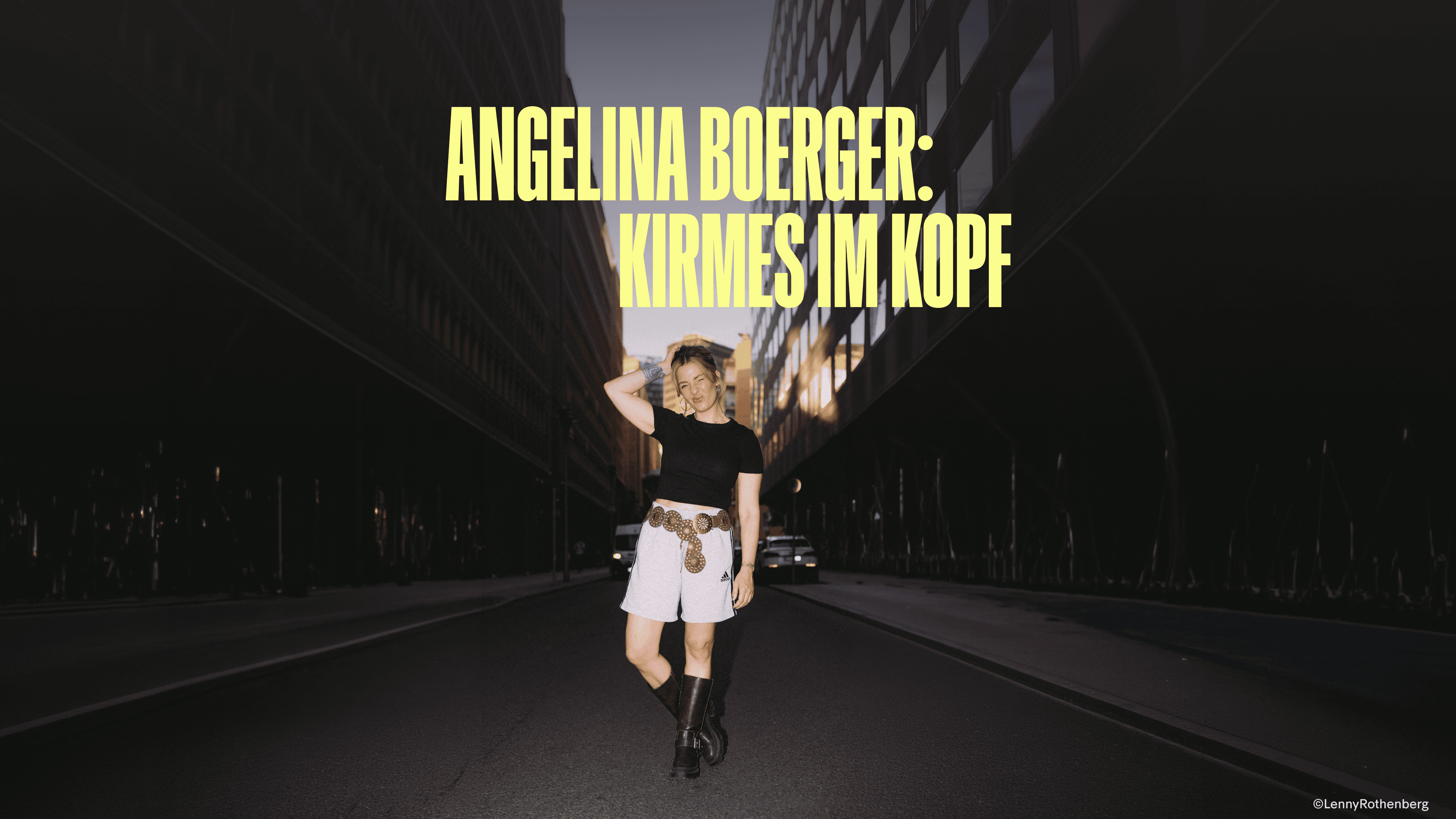 Promotional artwork for Angelina Boerger's Kirmes im Kopf: Neurolution evening at Bergson.