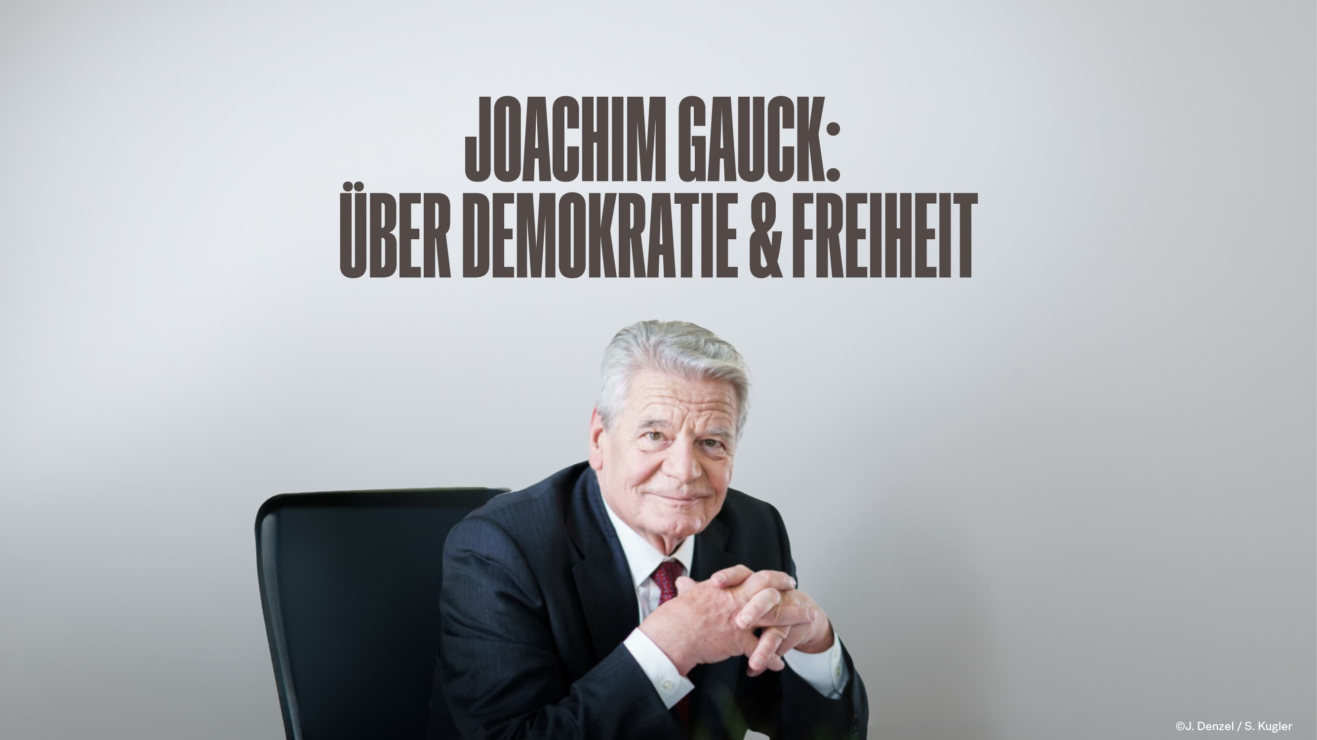 Event artwork for Joachim Gauck's talk on democracy and freedom at Bergson on 3 December 2026.