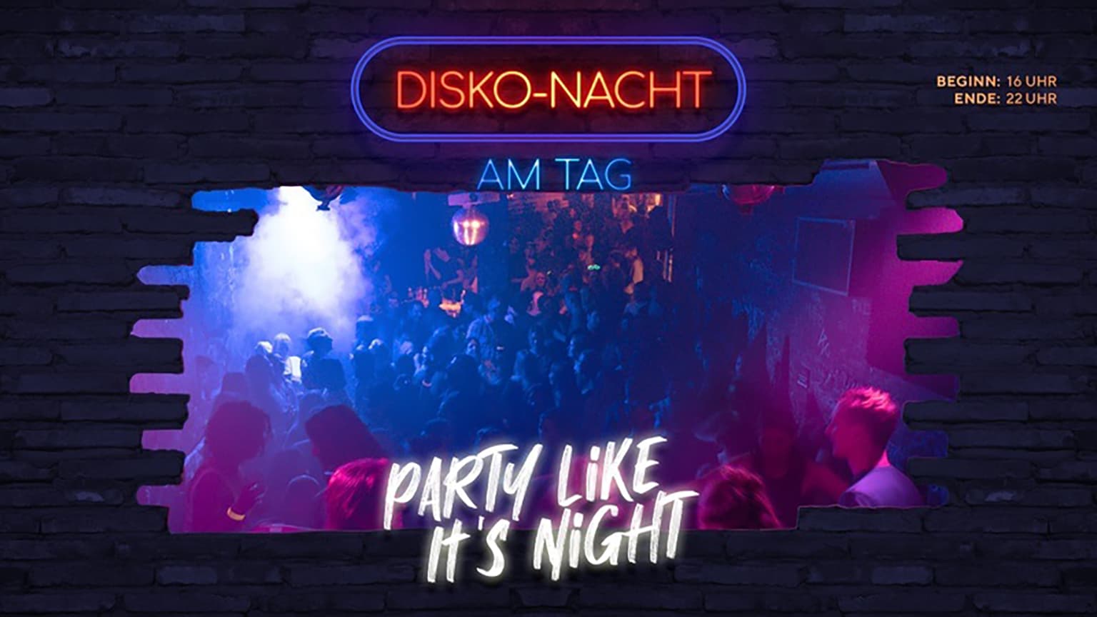 Promotional graphic for Diskonacht am Tag at Milla Club.
