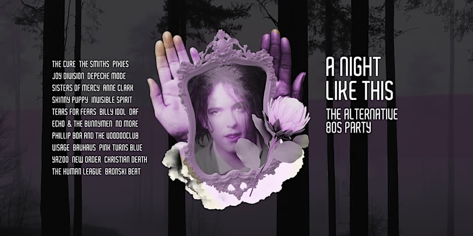 Poster artwork for the A Night Like This alternative 80s party at Milla Club.