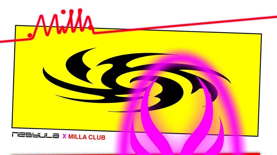 Flyer for the NEBYULA evening at Milla Club.