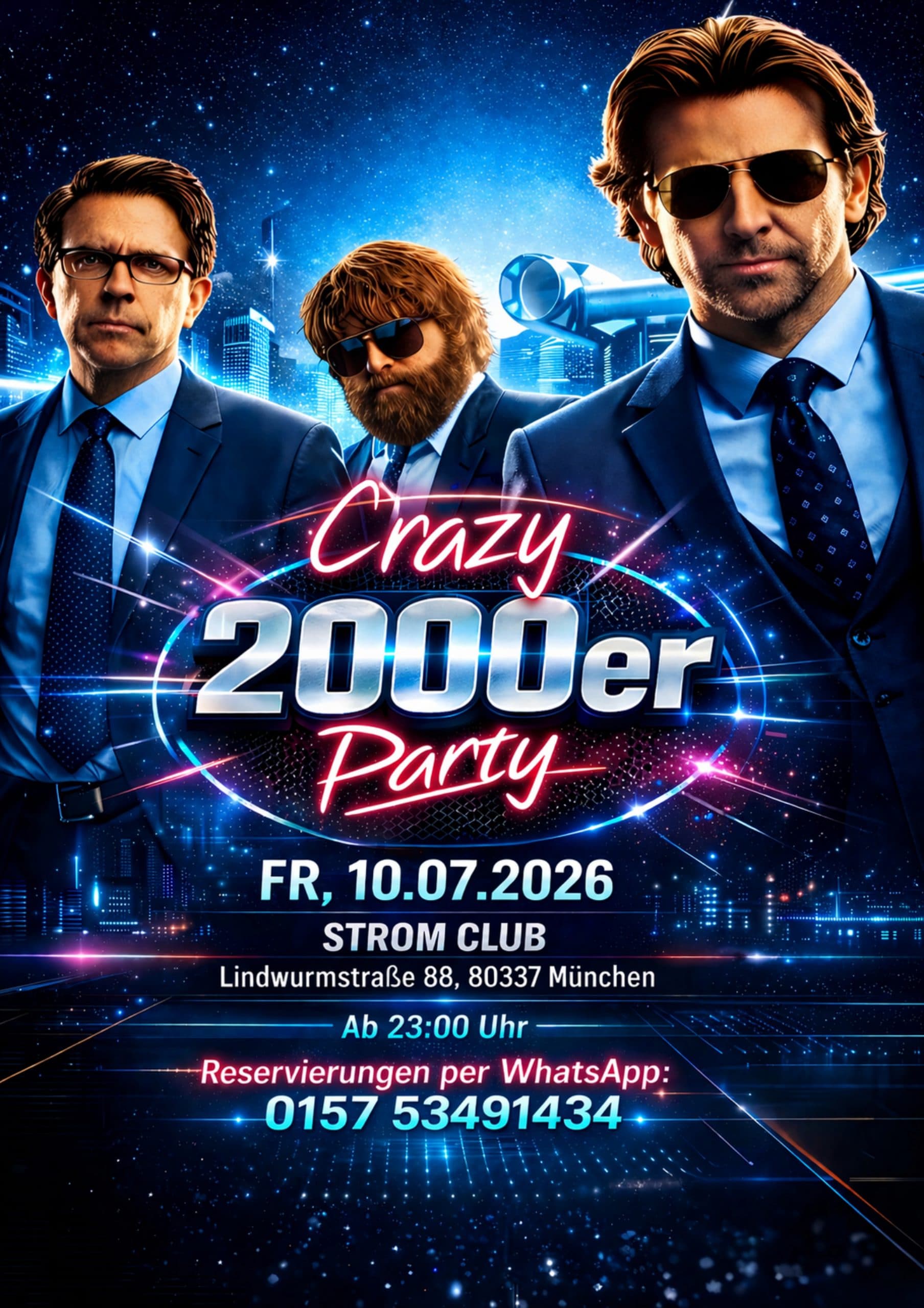 CRAZY 2000ER PARTY event artwork from Strom.