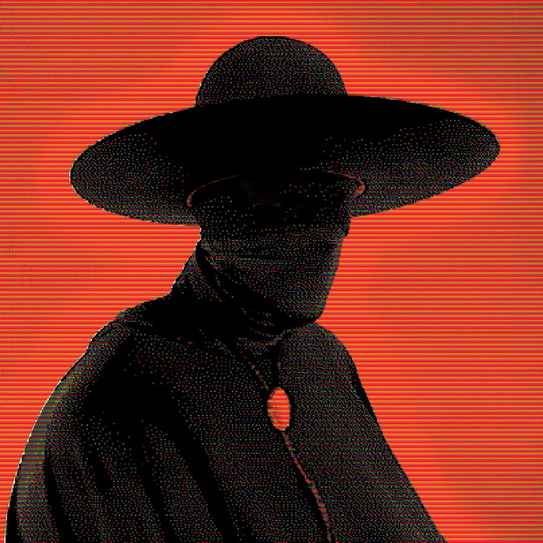 Square tour poster for WITCHZ, the artist's stylised profile artwork in dark tones.