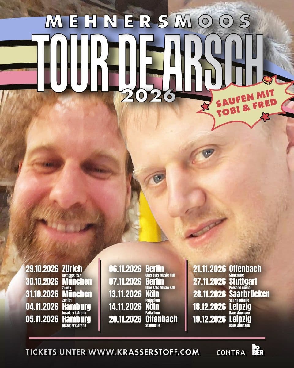 Poster for Mehnersmoos Tour de Arsch 2026 at Zenith.