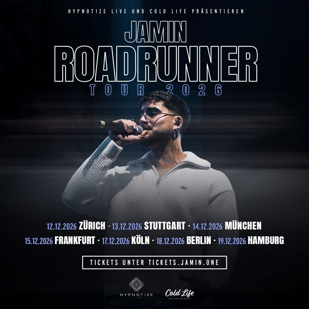 JAMIN - ROADRUNNER TOUR 2026 event poster