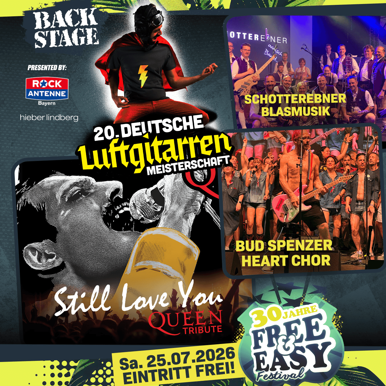 20. DEUTSCHE LUFTGITARRENMEISTERSCHAFT | Free&Easy 2026 event poster