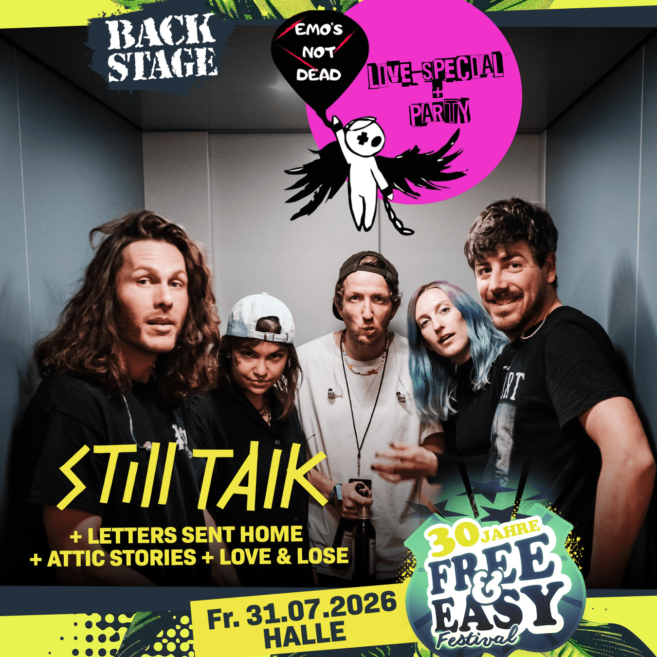 STILL TALK + LETTERS SENT HOME + ATTIC STORIES + LOVE & LOSE | Free&Easy 2026 event poster