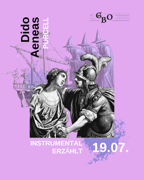 Promotional image for The Loves of Dido and Aeneas.