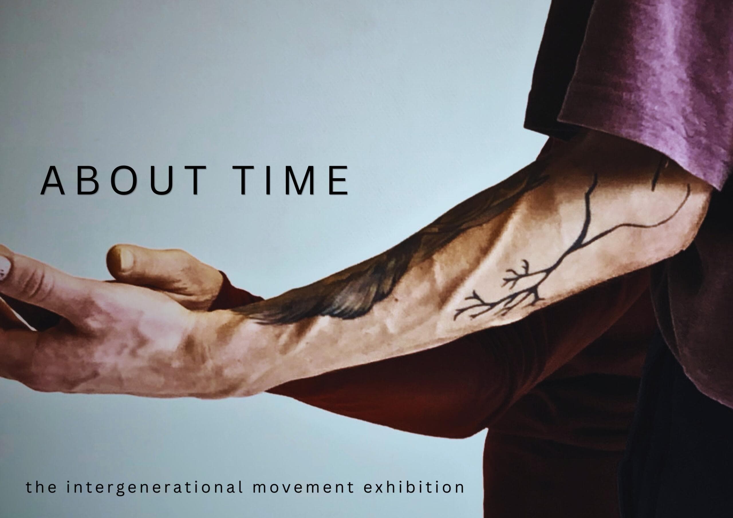 Close-up of a tattooed forearm during a dance performance