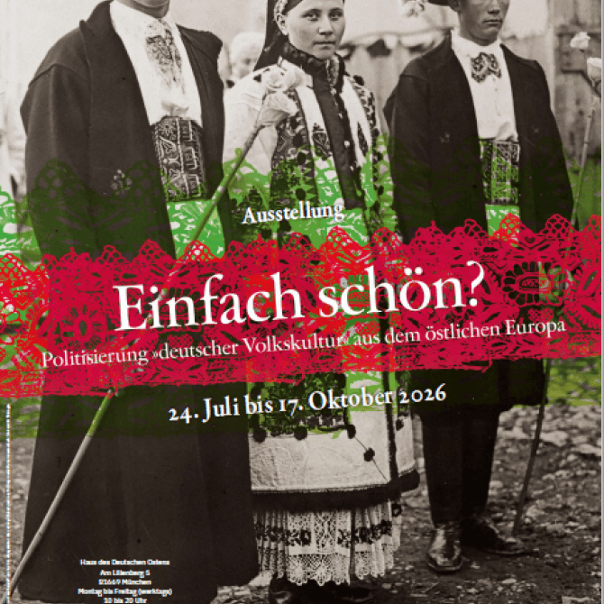 Poster for the Einfach schön? exhibition.