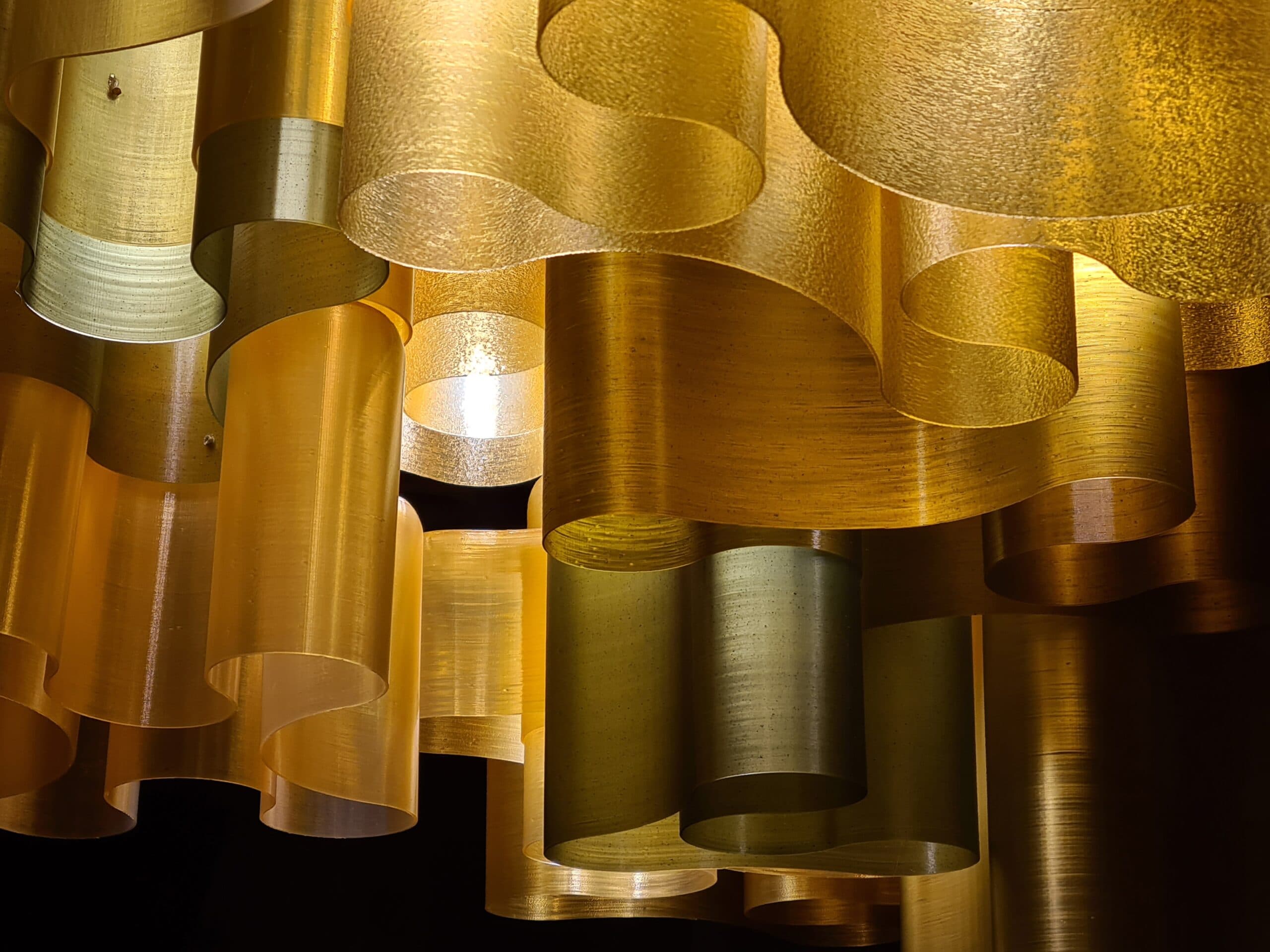 Light-catching object by Klarenbeek and Dros made with mycelium-based material