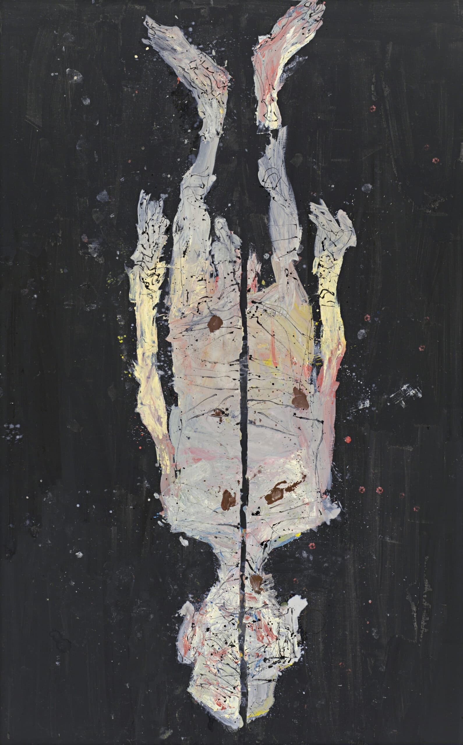 Georg Baselitz painting 'Avignon ade' from 2017 with an inverted figure