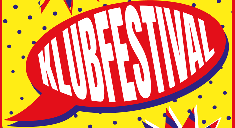 Colourful 'Klub Festival' artwork for the Residenztheater's RESI FÜR ALLE community and youth club productions at the Marstall.
